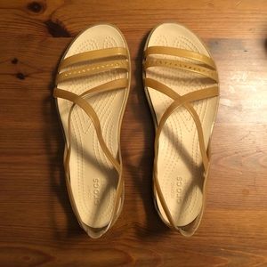 Gold Croc sandals